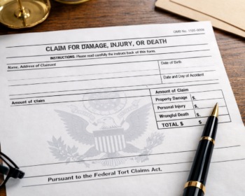 Standard Form 95 used to file a claim under the Federal Tort Claims Act